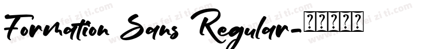Formation Sans Regular字体转换